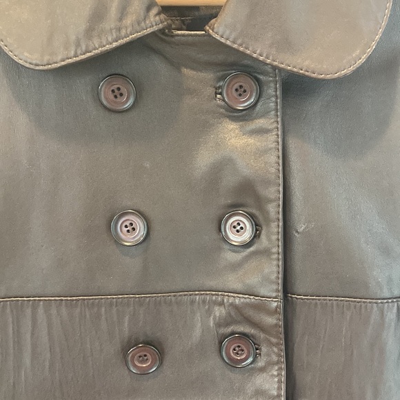 Kenar genuine leather jacket with cute peplum 10 chocolate brown - Picture 2 of 9